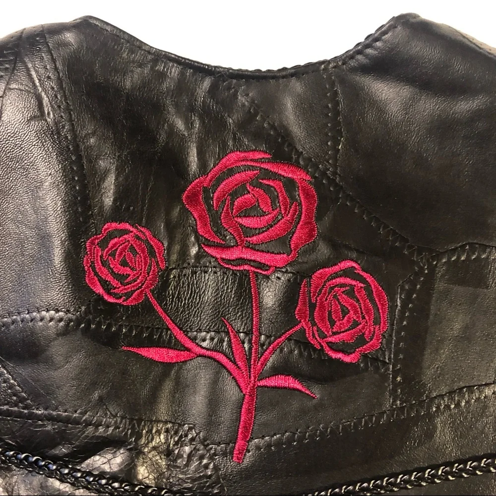 Live Ride Rock Buffalo Leather Moto Vest M - Picture 8 of 10